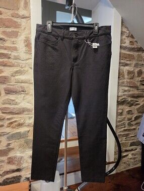 NWT ESCADA Sport Black 5-pocket Straight-Leg Jeans With Swarovski Crystal Logo